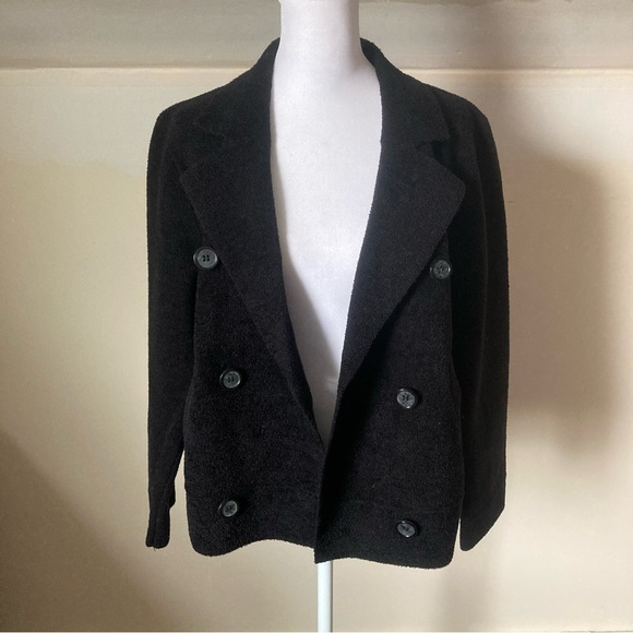 Magaschoni Black Soft Button Up Jacket size Medium - Picture 8 of 9